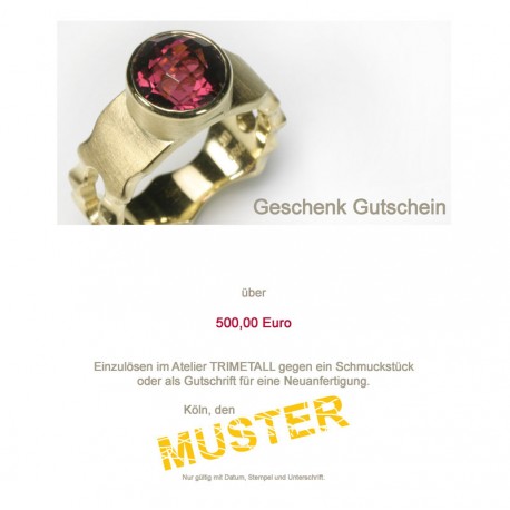 Geschenk Gutschein