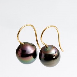 Drop earrings, Tahiti pearls, 750 gold