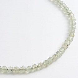 Necklace, prehnite, 925- silver