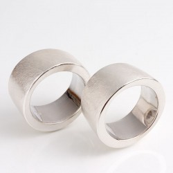 Partner rings, 925 silver, bones