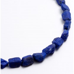  Necklace, lapis lazuli nuggets, 925 silver