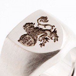  Customer order: signet ring, 925 silver, coat of arms