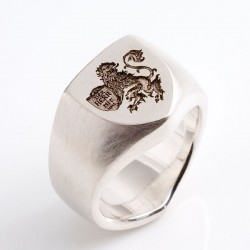  Customer order: signet ring, 925 silver, coat of arms