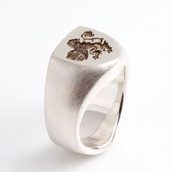  Customer order: signet ring, 925 silver, coat of arms