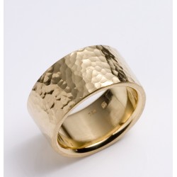 Ring, 750- Gold, Hammerschlag