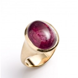 Ring, 750- Gold, rosa Turmalin