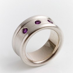 Ring, 925- Silber, Amethyste