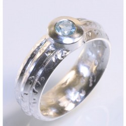 Ring, 925- Silber, Aquamarin