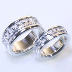  Wedding rings, 925 silver, colliery rings