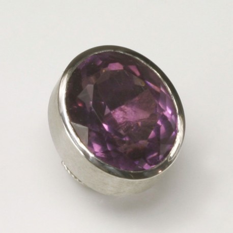 Anstecker, 925- Silber, Amethyst