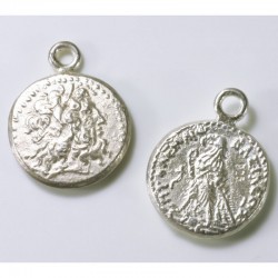  Charm pendant Roman coin, 925- silver