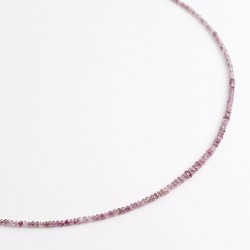 Necklace, diamond, natural rose, 750- gold