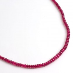  Necklace, red spinel, 750- gold