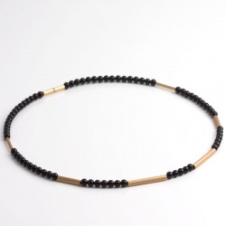 Kette, Onyx, 750- Gold