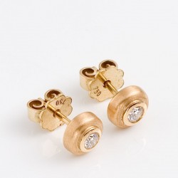  Stud earrings, 750 gold, brilliant-cut diamonds